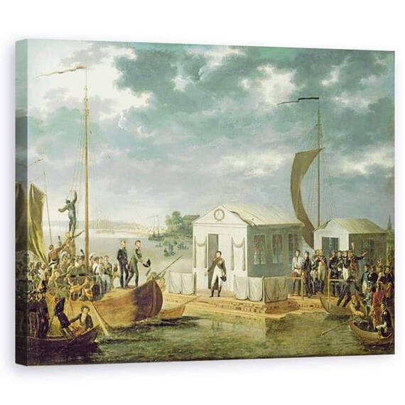 Tablou Canvas - Adolphe Roehn - Tratatul de la Tilsitz - - Roveli