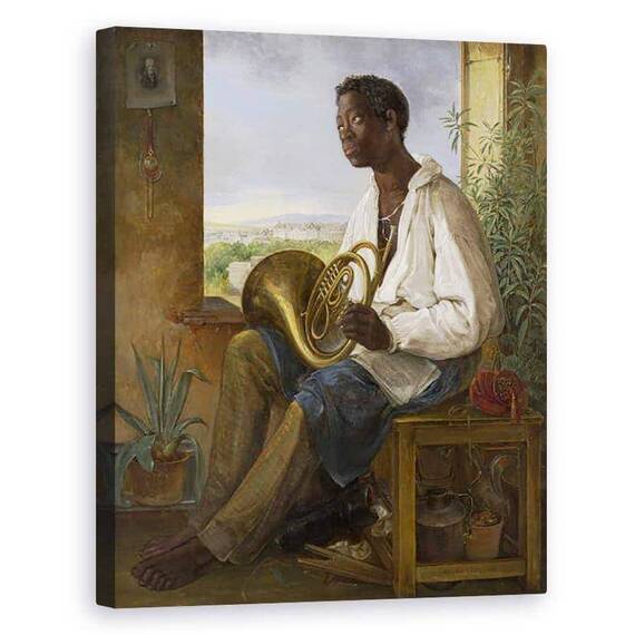 Tablou Canvas - Albert Schindler - Portret De Un Gradinar si Corn Jucator in Casa imparatului Francisc I - - Roveli