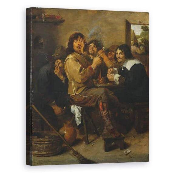 Tablou Canvas - Adriaen Brouwer - Fumatorii - - Roveli