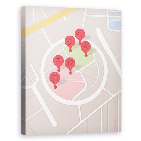 Tablou Canvas - A.Richard Allen - Harta restaurantului, 2014 - - Roveli