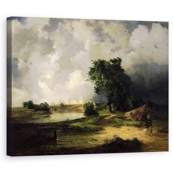 Tablou Canvas - Aleksei Kondratevich Savrasov - Vedere la Kremlin in vreme rea - - Roveli