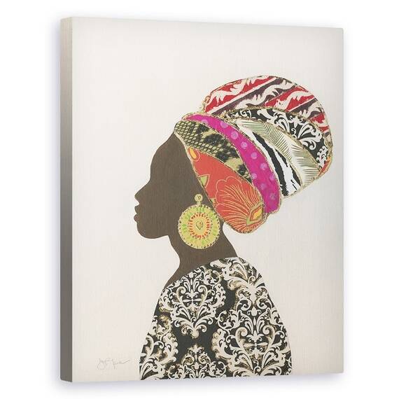 Tablou canvas - Portret Femeie Africana 2, Marime: 75 x 100 cm - - Roveli