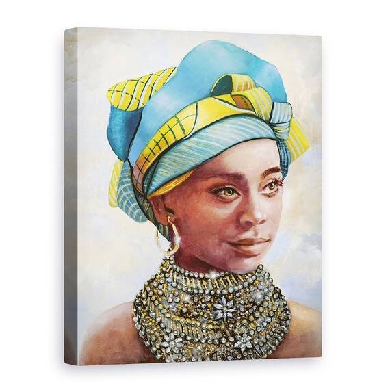 Tablou canvas - Portret African 1, Marime: 75 x 100 cm - - Roveli