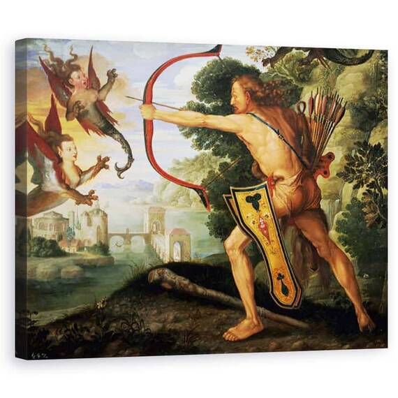 Tablou Canvas - Albrecht Durer - Hercule si pasarile stymphalian - - Roveli