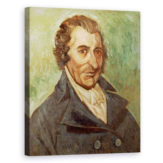 Tablou Canvas - A. Easton - Portretul lui Thomas Paine 1737-1809 - - Roveli
