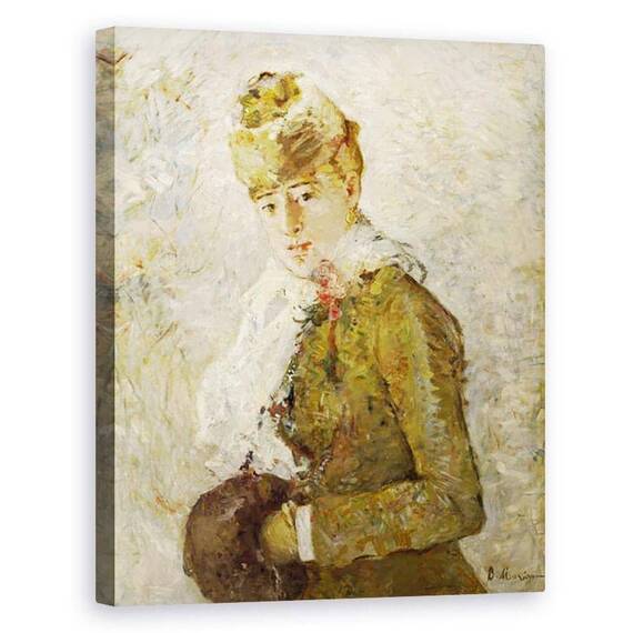 Tablou Canvas - Berthe Morisot - Iarna Femeie cu Muff - - Roveli