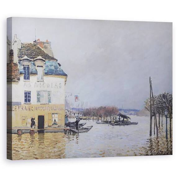 Tablou Canvas - Alfred Sisley - Potopul de la Port-Marly - - Roveli