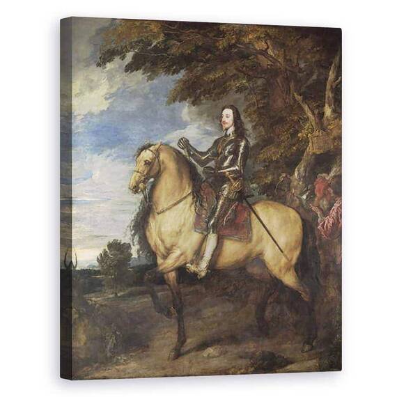 Tablou Canvas - Anthony van Dyck - Portret Ecvestru De Carol I - - Roveli