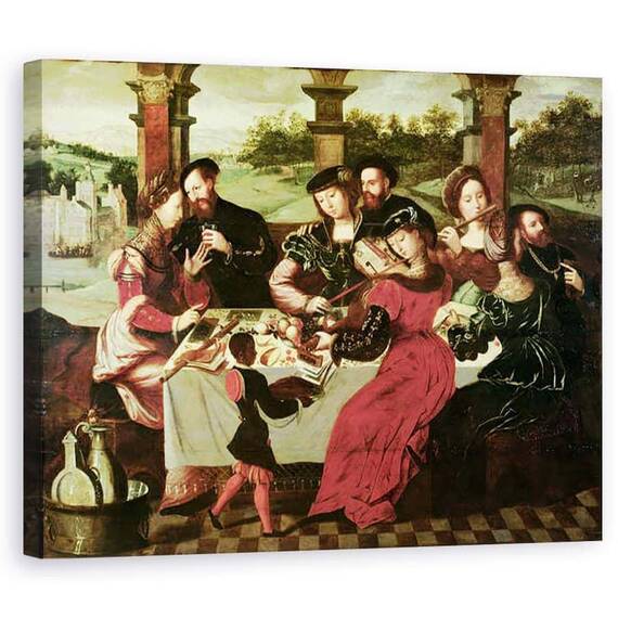 Tablou Canvas - Ambrosius Benson - Concertul dupa masa - - Roveli