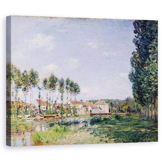 Tablou Canvas - Alfred Sisley - Bancile din Loing, Moret - - Roveli