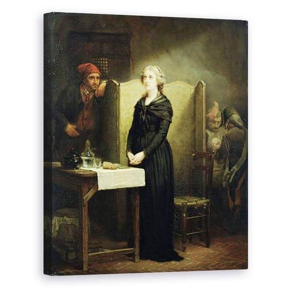 Tablou Canvas - Charles Louis Lucien Muller - Regina Maria Antoinette in conciergerie - Masa de Rugaciune - - Roveli