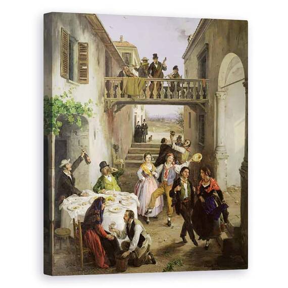 Tablou Canvas - Angelo Inganni - O nunta la Brianza - - Roveli