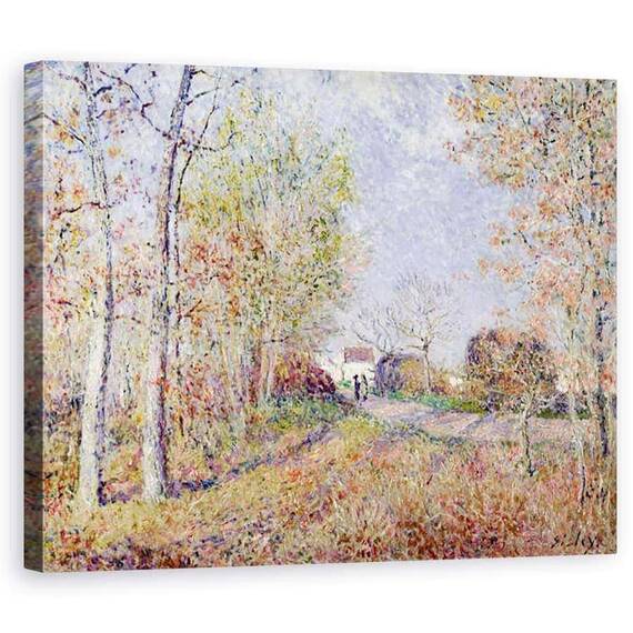 Tablou Canvas - Alfred Sisley - Un colt al padurii la Sablons - - Roveli