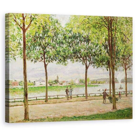 Tablou Canvas - Alfred Sisley - Les Promenade des Marronniers, St Cloud - - Roveli