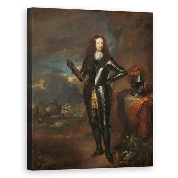 Tablou Canvas - Caspar Netscher - Portret De William III, Print De Orange si Stadtholder - - Roveli