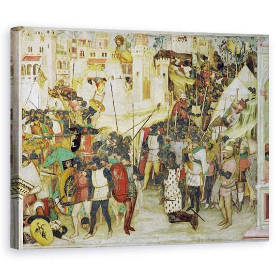 Tablou Canvas - Altichiero da Zevio - Batalia de la Clavigo - - Roveli