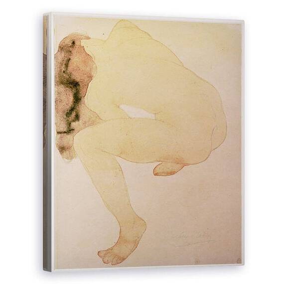 Tablou Canvas - Auguste Rodin - Sezat nud indoire peste - - Roveli