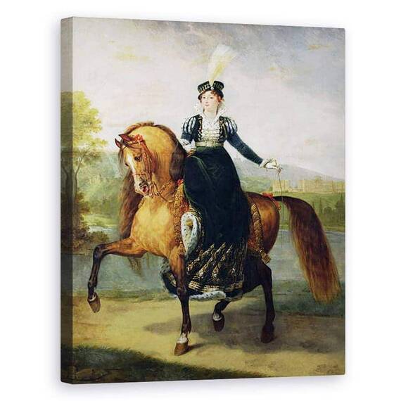 Tablou Canvas - Antoine Jean Gros - Portret ecvestru De Catherine de Wurtemberg - - Roveli