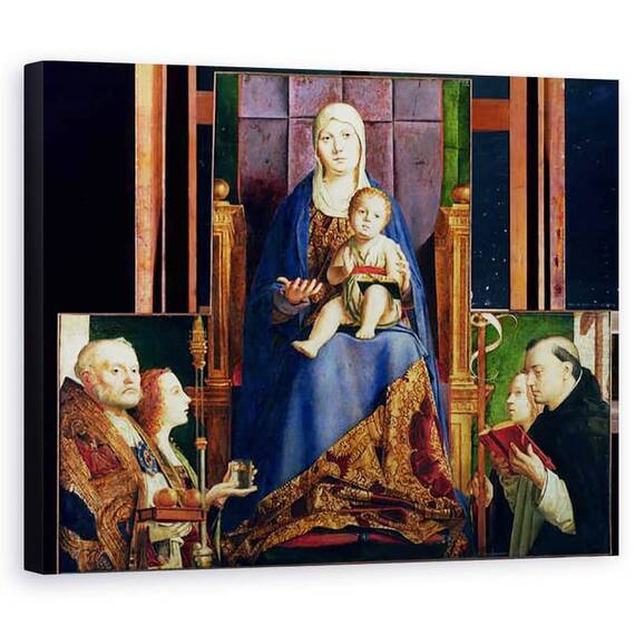 Tablou Canvas - Antonello da Messina - Madonna cu Sfantul Nicolae din Bari - - Roveli