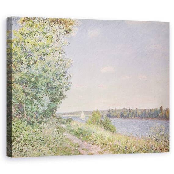Tablou Canvas - Alfred Sisley - Normandia, calea apei seara, Sahurs - - Roveli