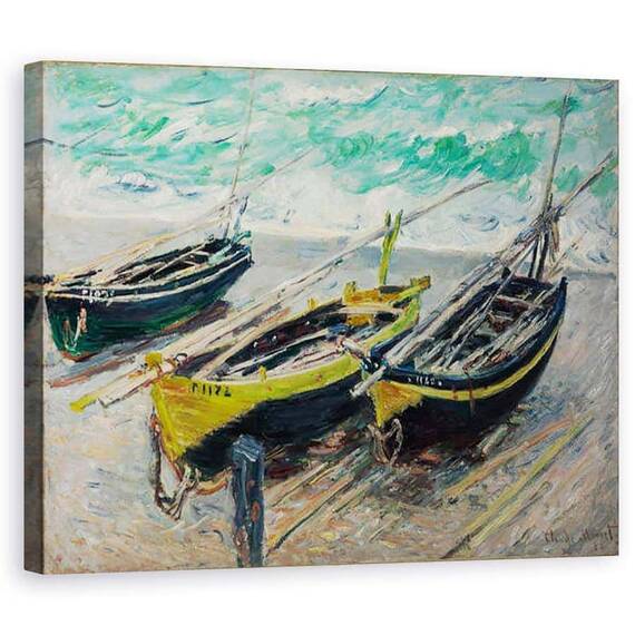 Tablou Canvas - Claude Monet - Trei barci de pescuit - - Roveli