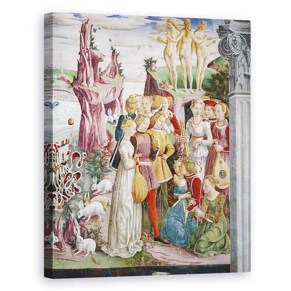 Tablou Canvas - Francesco del Cossa - Triumful lui Venus - Aprilie din Camera Lunilor, detaliu al unui grup de muzicieni - - Roveli