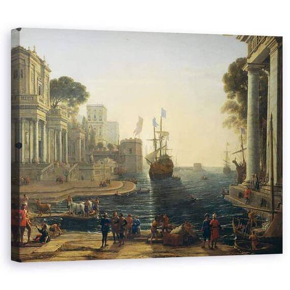 Tablou Canvas - Claude Lorrain - Ulise Revenind Chryseis Tatalui ei - - Roveli