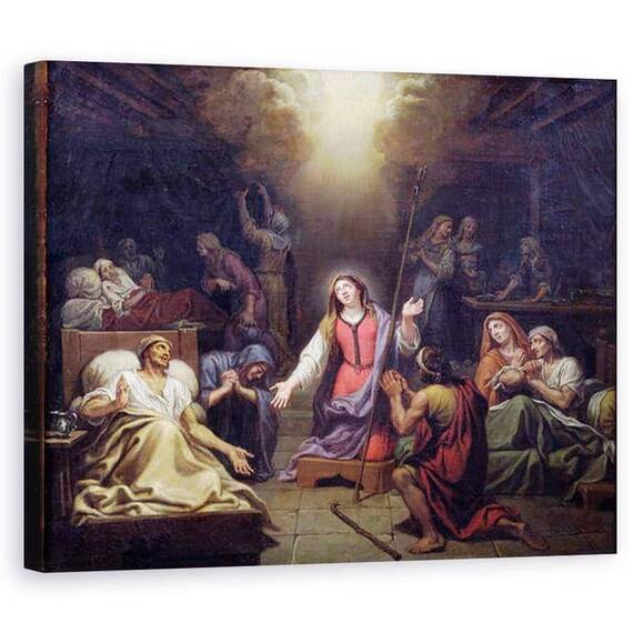 Tablou Canvas - Francois Verdier - Sfanta Genevieve Protejarea bolnavilor - - Roveli