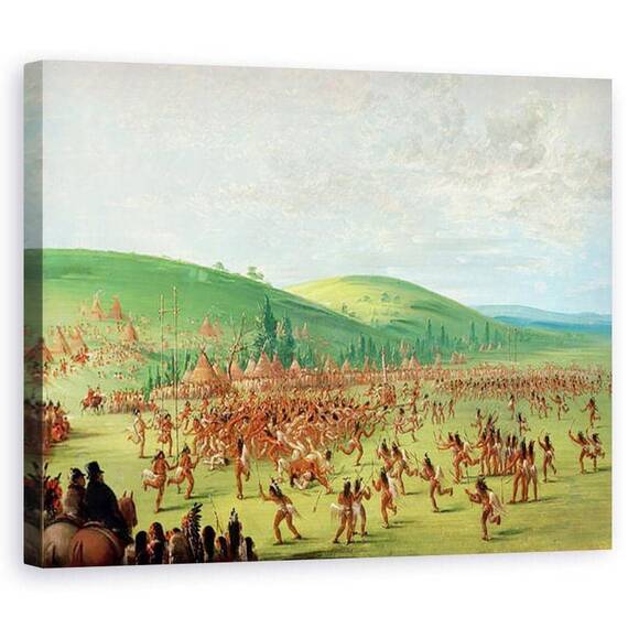 Tablou Canvas - George Catlin - Indian Ball joc - - Roveli