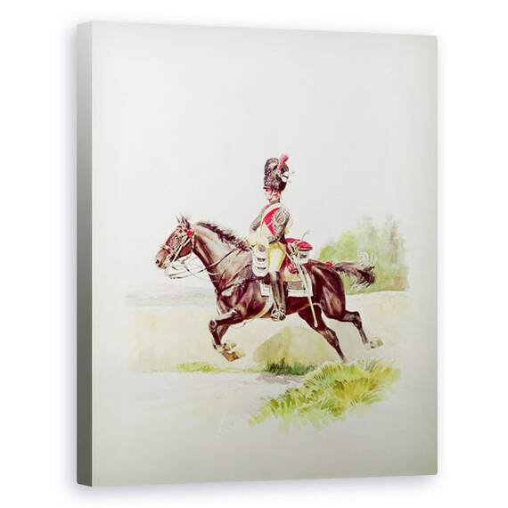 Tablou Canvas - Henri Georges Jacques Chartier - Soldat al garzii imperiale calare - - Roveli