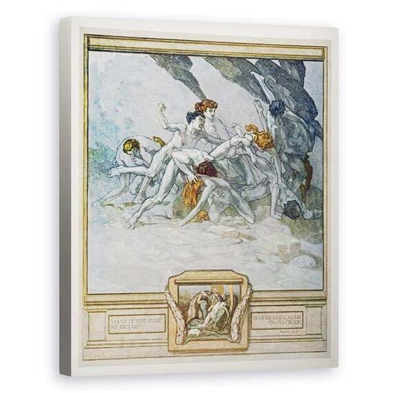 Tablou Canvas - Franz von Bayros - Ilustratie din Comedia divina a lui Dante, Inferno, Canto XXX - 22 - - Roveli