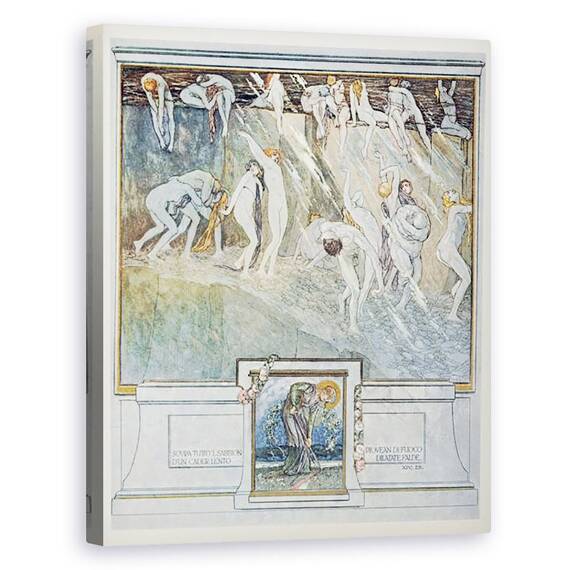 Tablou Canvas - Franz von Bayros - Ilustratie din Comedia divina a lui Dante, Inferno, Canto XIV. 28 - - Roveli