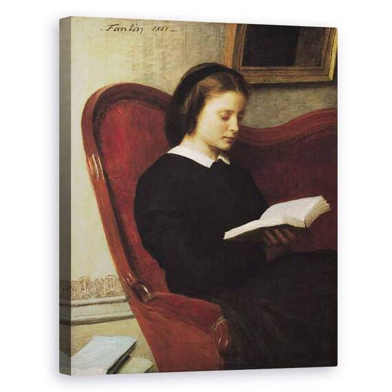 Tablou Canvas - Ignace Henri Jean Fantin-Latour - Cititorul - - Roveli