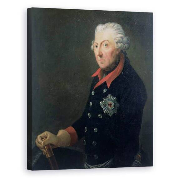 Tablou Canvas - J.H.C. Franke - Friedrich cel Mare 1712-86 Purtand uniforma Regimentului 15 Infanterie - - Roveli