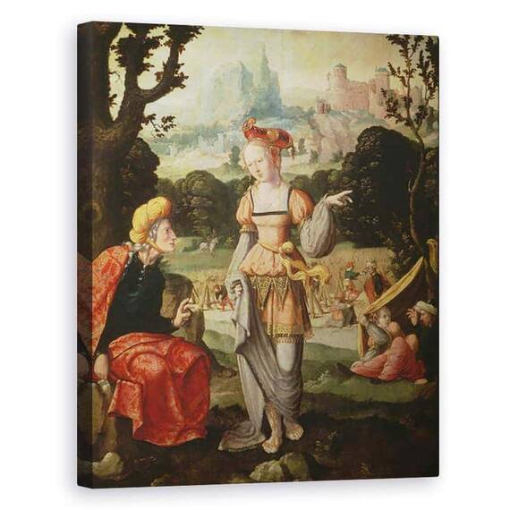 Tablou Canvas - Jan van Scorel - Rut si Naomi in campul Boaz - - Roveli