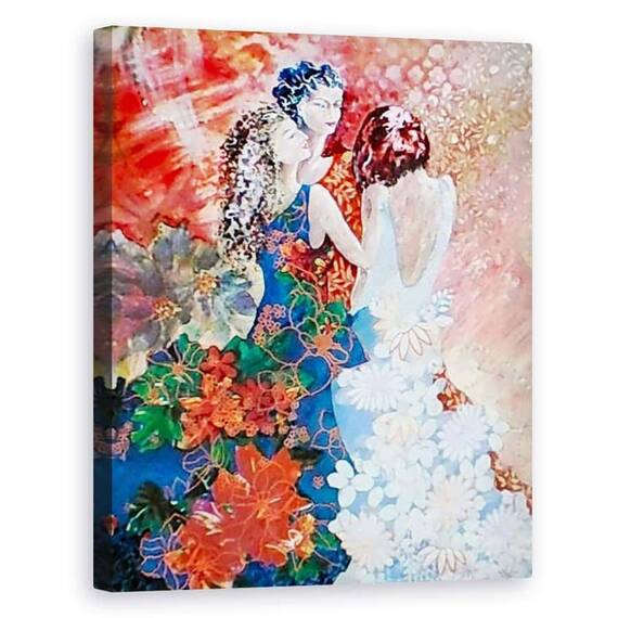 Tablou Canvas - Mary Smith - Doamnelor in rochii florale - - Roveli