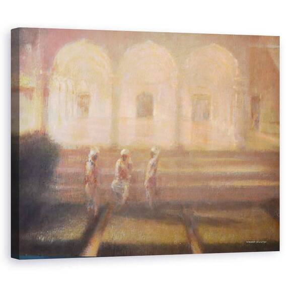 Tablou Canvas - Lincoln Seligman - Gradinari la Amber Fort - - Roveli