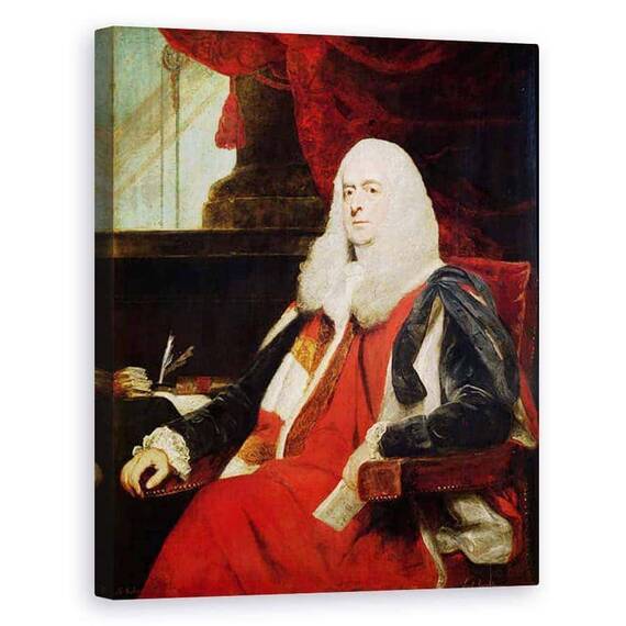 Tablou Canvas - Joshua Reynolds - Alexander Loughborough, Earl Rosslyn si Lord Cancelar - - Roveli
