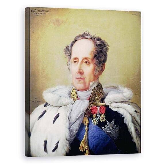 Tablou Canvas - Pierre Louis Delaval - Portretul lui Francois Rene 1768-1848 Viconte de Chateaubriand - - Roveli