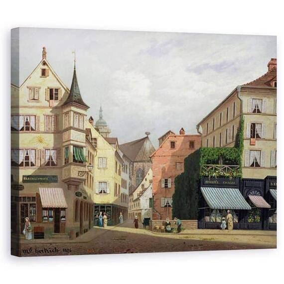 Tablou Canvas - Michel Hertrich - Maison Mathieu, Grand-Rue, Colmar - - Roveli