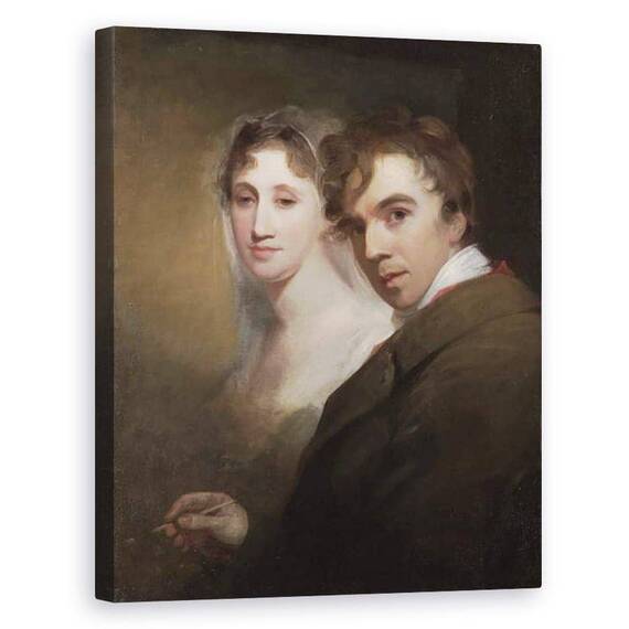 Tablou Canvas - Thomas Sully - Auto-portret al artistului Pictura Sotia Sa - - Roveli