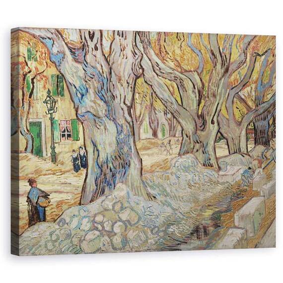 Tablou Canvas - Vincent van Gogh - Planurile mari, sau reparatorii drumurilor la Saint-Rémy - - Roveli