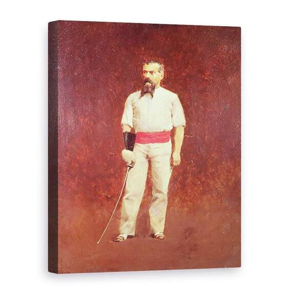 Tablou Canvas - Albert Letchford - Richard Burton 1821-90 in rochie de scrima - - Roveli