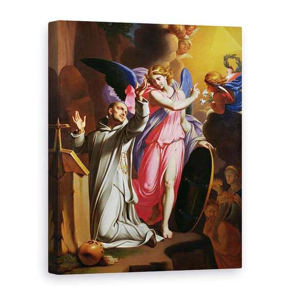 Tablou Canvas - Adrien Sacquespee - Sfantul Bruno la rugaciune - - Roveli