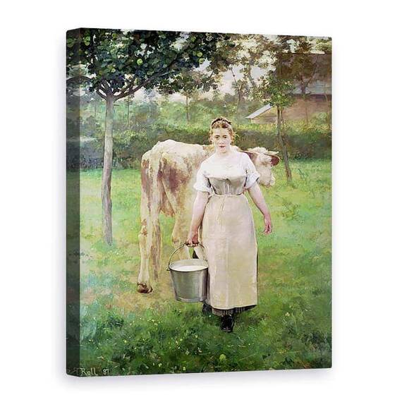 Tablou Canvas - Alfred Roll - Manda Lametrie, servitoarea de la ferma - - Roveli