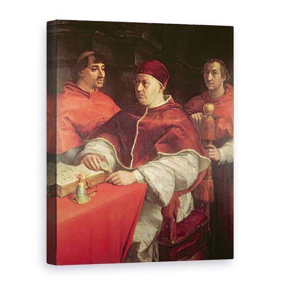 Tablou Canvas - Andrea del Sarto - Papa Leon al X-lea cu doi cardinali - - Roveli