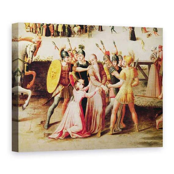 Tablou Canvas - Antoine Caron - Arestarea lui Sir Thomas More in 1535 petrol pe panou - - Roveli