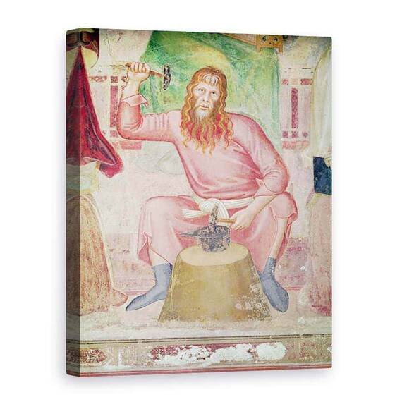 Tablou Canvas - Andrea di Bonaiuto - Alegoria Bisericii Active si Triumfitoare, detaliu al unei sectiuni din dreapta jos aratand Tubal-Cain - - Roveli