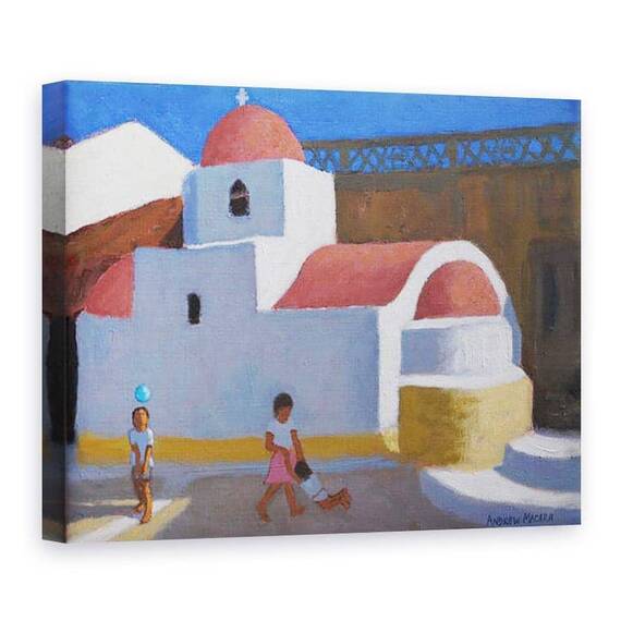 Tablou Canvas - Andrew Macara - Joc de Biserica, Karpathos, Insulele grecesti - - Roveli
