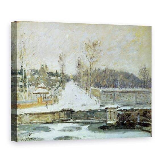 Tablou Canvas - Alfred Sisley - Locul de udare de la Marly-le-Roi - - Roveli